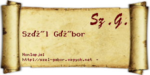Szél Gábor névjegykártya