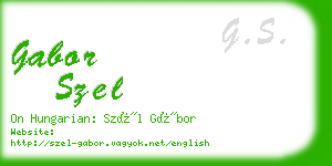 gabor szel business card